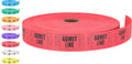 Tacticai 2000 Raffle Tickets, Admit One, Single Roll, Ticket For Events, Entry, Class Reward, Fundraiser & Prizes - Red (1 Of 8