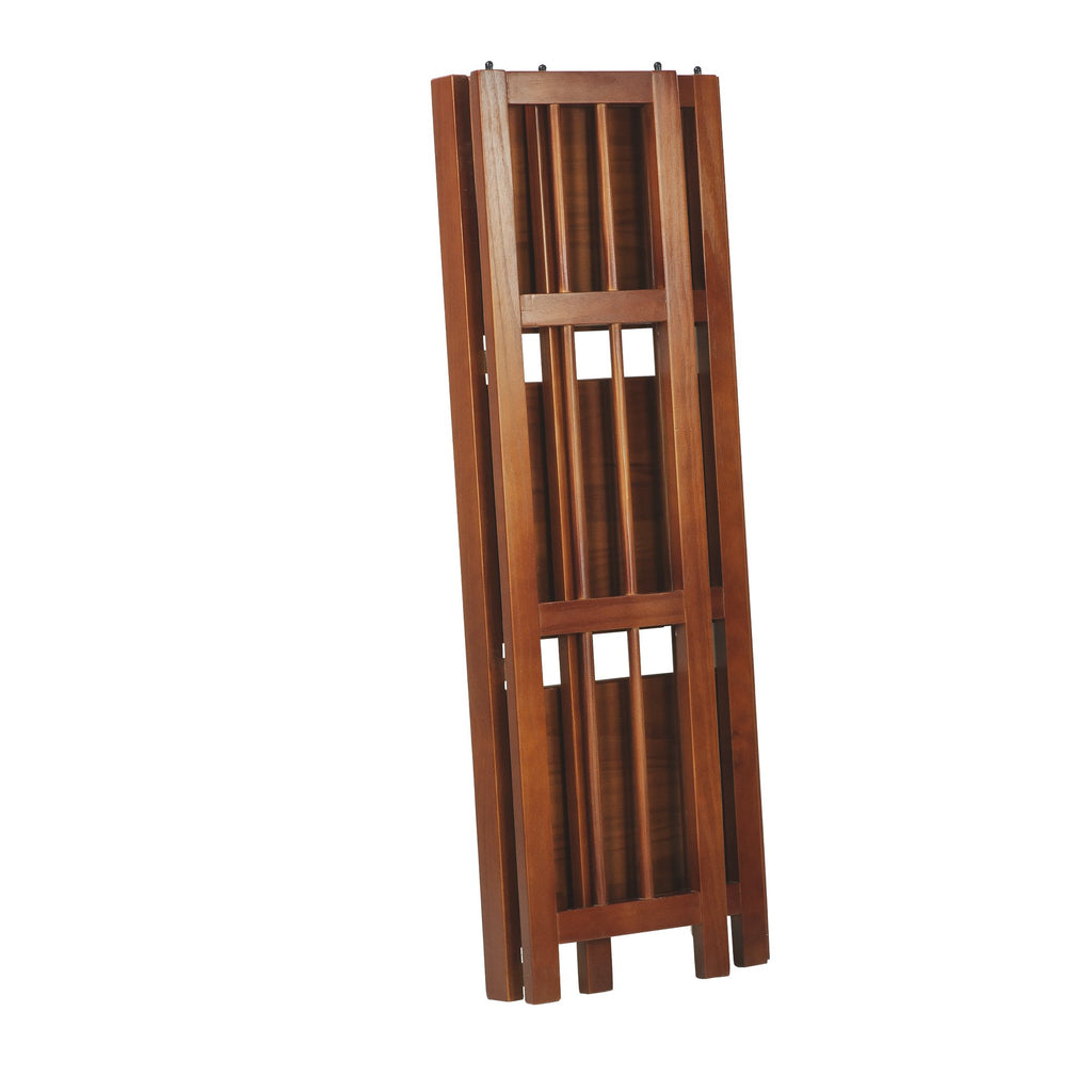 Casual Home 331-39 100% Solid Wood Folding Bookcase, 14" Wide, Mahogany
