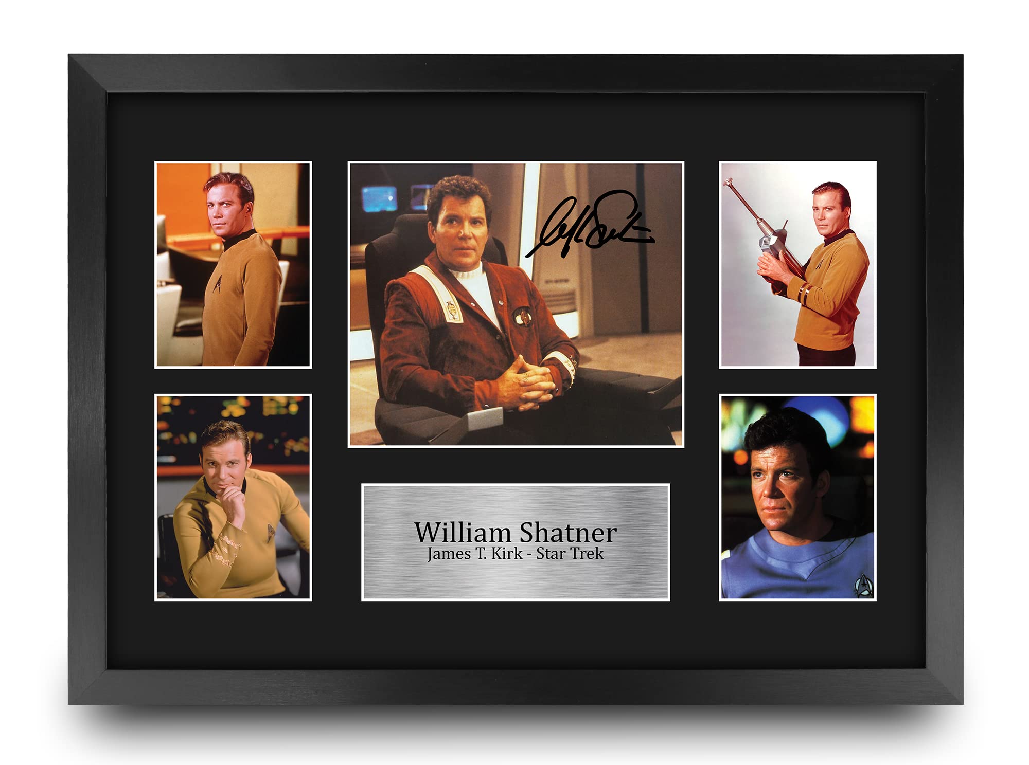 HWC Trading William Shatner Star Trek 16 x 12 inch (A3) Printed Gifts Signed Autograph Picture for TV Show Fans - 16 x 12 Framed
