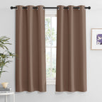 RYB HOME Bedroom Window Curtains 63 inches Length, Room Darkening Privcay Curtains Drapes Thermal Insulated Shades for Bedroom B