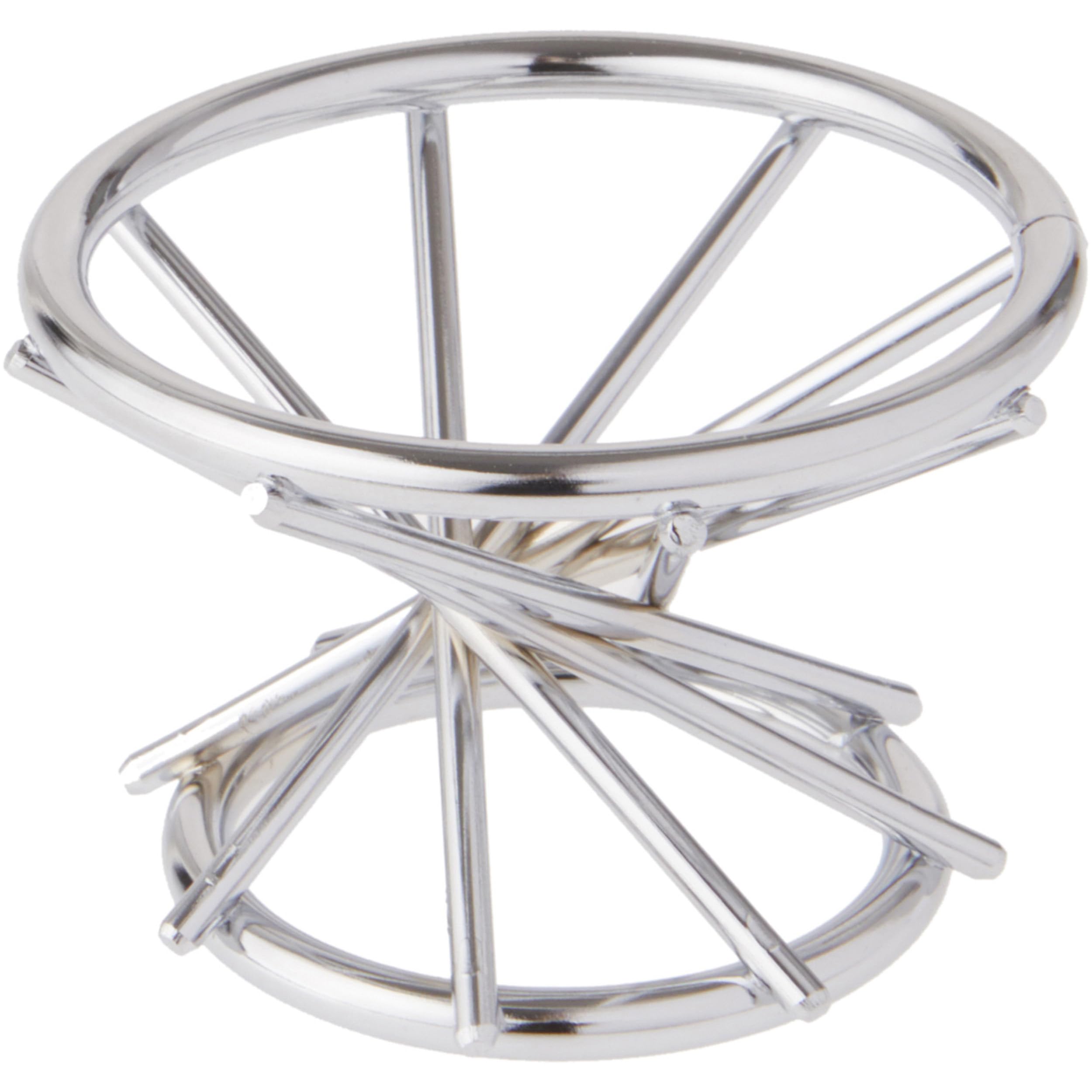 Bards Silver-toned Egg Stand/Holder, Swirl Leg, 2 diameter, Pack of 2