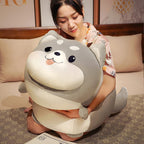 Auspicious Beginning 20' Husky Stuffed Animal Throw Pillow, Huskies Chubby Anime Pillow, Kawaii Plush Stuff Animal, Big Plushie