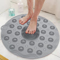 MONIT Non Slip Shower Mat with Friction and Suction Cup Anti Slip Bath Mats with Drain Hole in Middle for Shower Stall, Bathroom