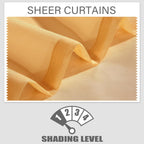 Loyolady Vanilla Sheer Curtains 84 Inches Long 1 Panels Set Bedroom Sheer Curtains Sheer Curtain For Living Room 100'' W X 84''