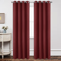 Joydeco Blackout Curtains 95 Inch Length 2 Panels Set, Thermal Insulated Long Curtains 2 Burg, Room Darkening Grommet Curtains f