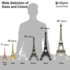 Allgala 19 Inch 48Cm Eiffel Tower Statue Decor Alloy Metal-White (Ef19-86191)