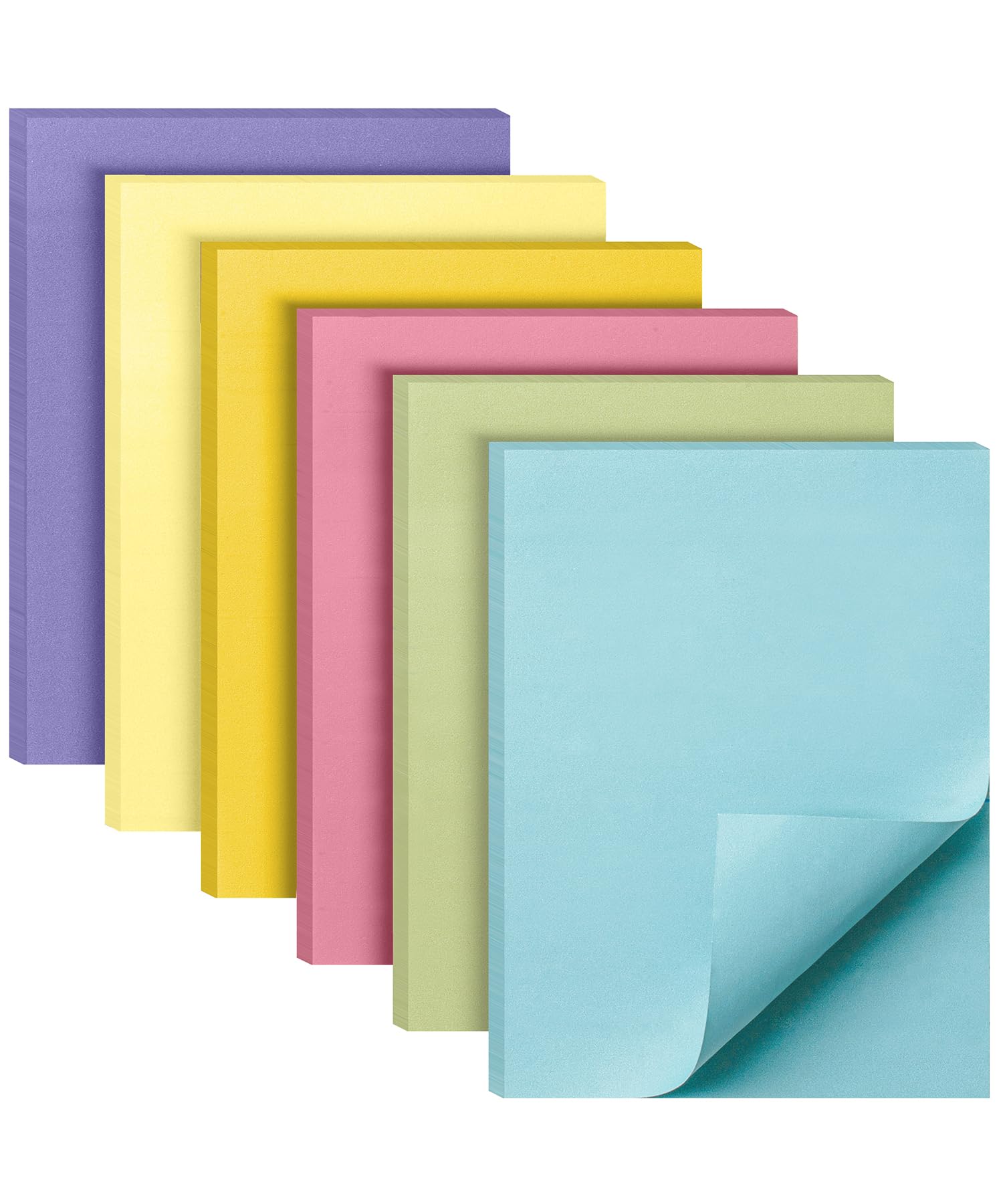 Mr. Pen Sticky Notes - 3'X4', 6 Pads, Pastel Colors Self-Stick Note Pads