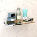 MOTIQO Stainless Steel Bathroom Shelf for Wall, Shelves for Kitchen, Bathroom Organiser,Silver Chrome (12x5 Inches Set1)
