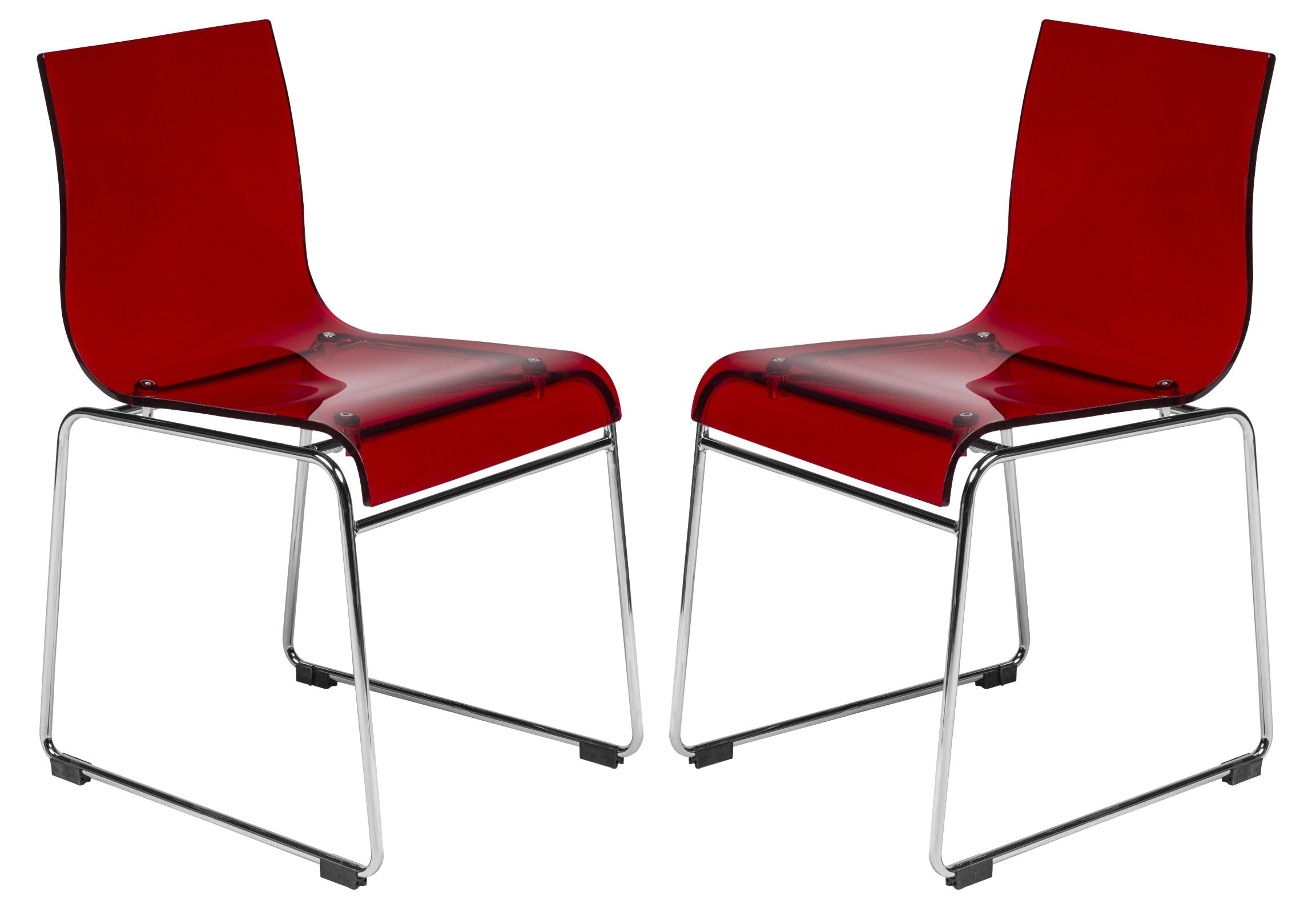 Lima Modern Acrylic Chair, Set of 2