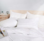 Pillow Protector Queen Size 100% Egyptian Cotton Pillow Covers, 400 Thread Count Sateen Weave Cooling Pillow Cases With Zipper H