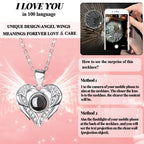 Preserved Real Rose With I Love You Necklace 100 Languages, Gifts For Girlfriend, Women, Mom, Wife, Gifts Idea On Christmas, Val