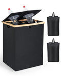 OTraki 140L Recycling Bin for Kitchen, 2 Compartments Large Home Recycle Bin with Lid with 2 Removeable and Reusable Inner Bag f