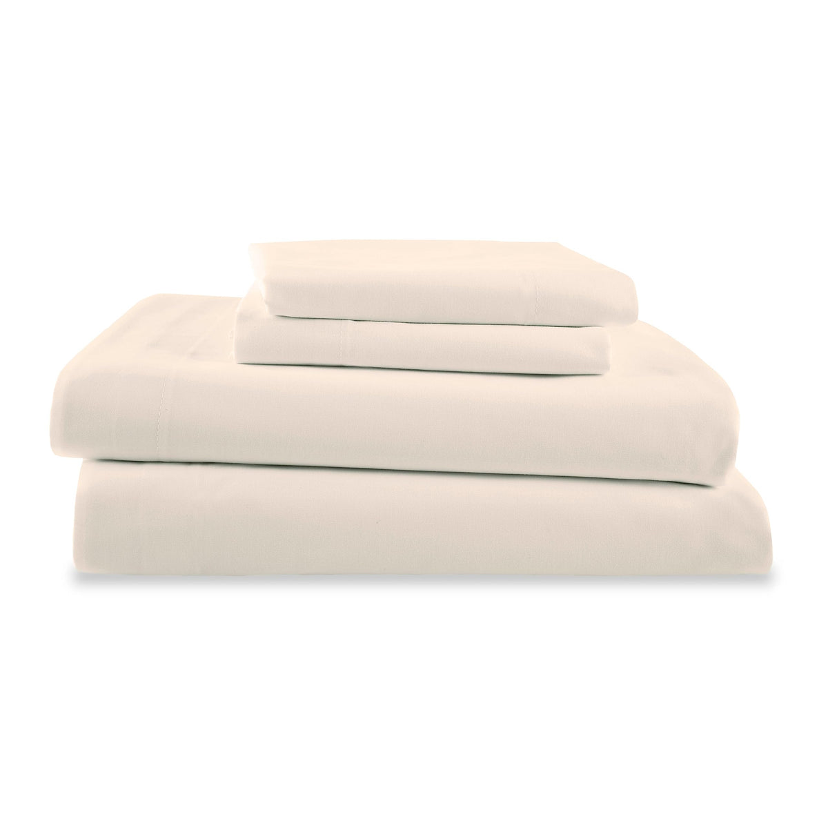 Martex 225 Thread Count Cotton Rich 4 Piece Queen Bed Sheet Set - Queen Sheet Set - 1 Fitted Sheet, 1 Flat Sheet, 2 Pillowcase -