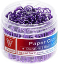 Vinaco Purple Paper Clips, 400Pcs Medium And Jumbo?1.3 Inch & 2 Inch? Paper Clips, Durable And Rustproof, Coated Large Paper Cli
