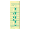Tops Time Cards, Weekly, 1-Sided, Numbered Days, 3-1/2' X 10-1/2', Manila, Green Print, 500-Count (1255)