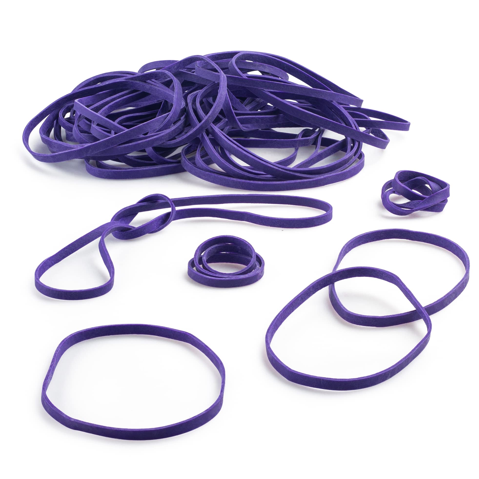 Plasticmill Rubber Bands - #33 Size - Purple Rubberbands - 100 Count.