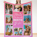 Huglazy Gifts For Bestie Mothers Day Custom Personalized Blanket Customized Blankets With Photos Picture Throw Blanket Gifts For
