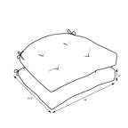 Pillow Perfect - 625256 Outdoor/Indoor Herringbone Night Chair Pads, 15.5' X 14.5', 2 Pack