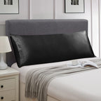 Ersmak Satin Body Pillow Cover, 20X54 Inches Black Ultra Soft Satin Body Pillow Case For Hair And Skin, Silky Slip Cooling Long