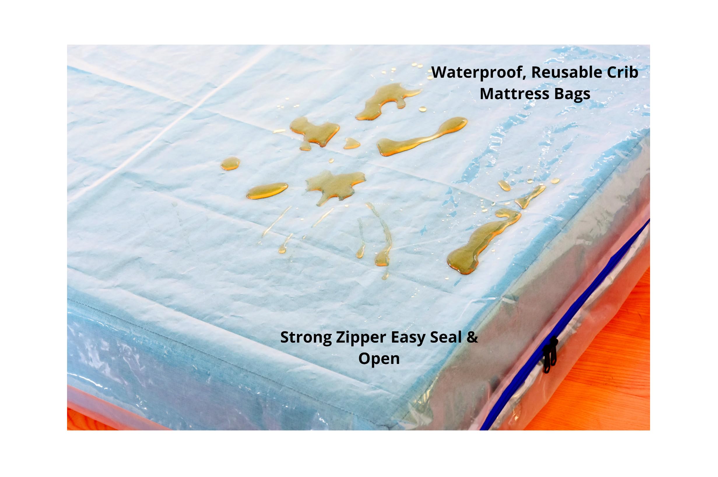 Juneshe Crib Mattress Storage Bag With Zipper -5 Mil Plastic Waterproof Crib Mattress Bag For Moving And Storage