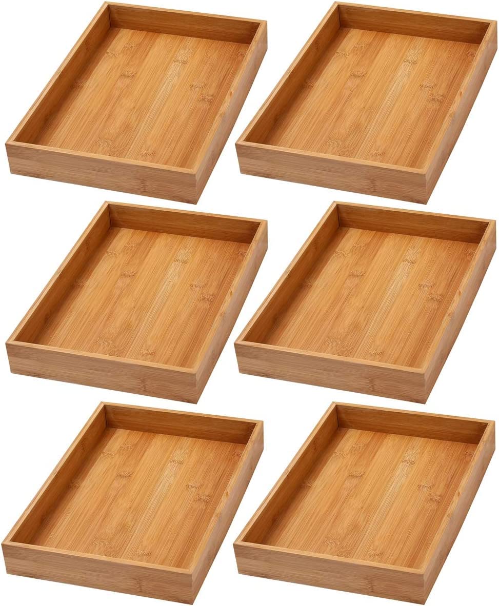 YBM Home 319-6 Drawer Organizer Storage Box, 10x14x2, Natural