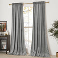 Nicetown Super Soft Velvet Curtains 84 Inches, Sound Reducing Cold Heat Insulated Heavy Matt Room Darkening Drape Panels For Liv