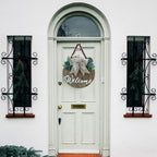Condorpasea 3D Welcome Sign For Front Door |Home/Farmhouse Porch D  Cor Wooden Hanging Sign With Artificial Leaves And Rustic Be