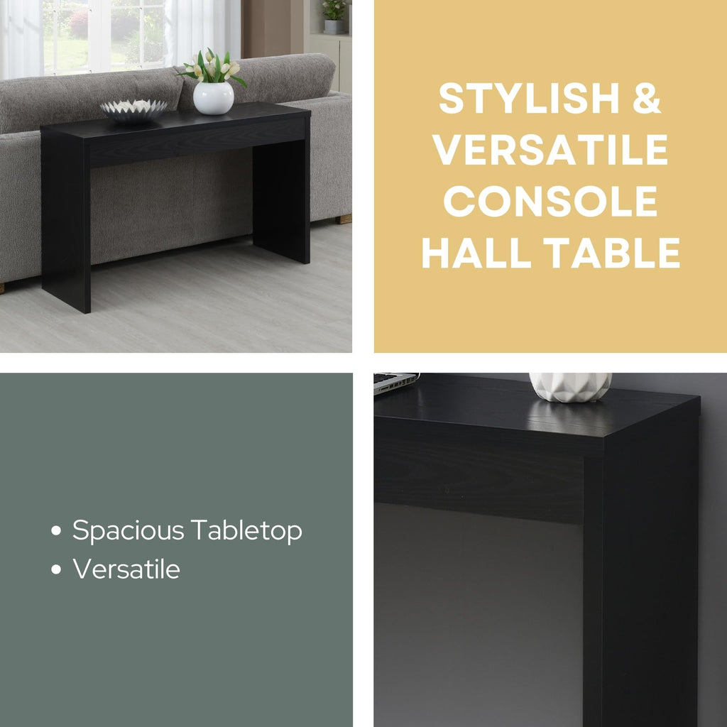 Convenience Concepts Northfield Console Table 48' - Modern Living Room Sofa Table, Contemporary Entryway Hall Table, Foyer Display Table, Black
