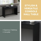 Convenience Concepts Northfield Console Table 48' - Modern Living Room Sofa Table, Contemporary Entryway Hall Table, Foyer Display Table, Black