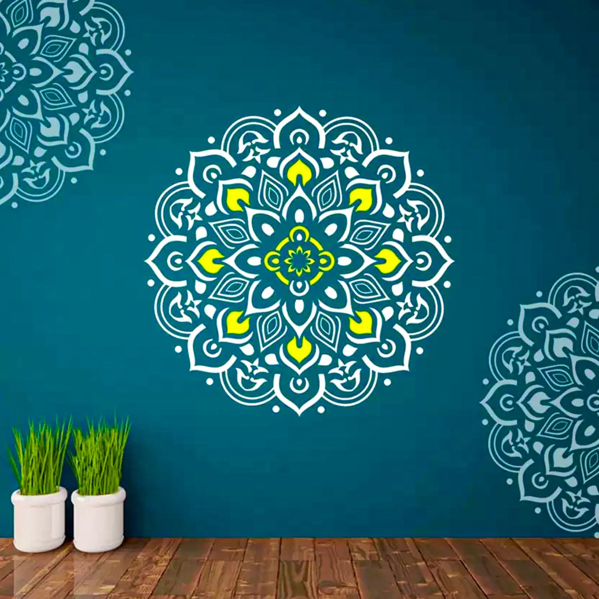 RDMDECOR Modern Rangoli Art DIY Wall Stencils for Home Decor Size : (16 Inches x 24 Inches)