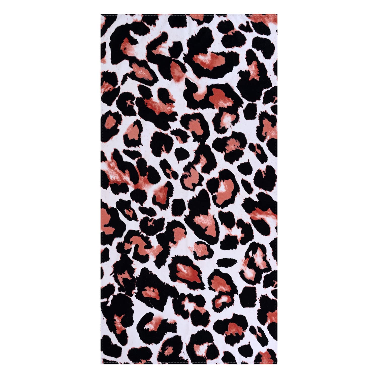 LIVILAN Leopard Cheetah Print Beach Towel, 30   x60   , Microfiber, Lightweight, Thin, Quick Dry, Sand Proof, Ideal for Swim, Ba