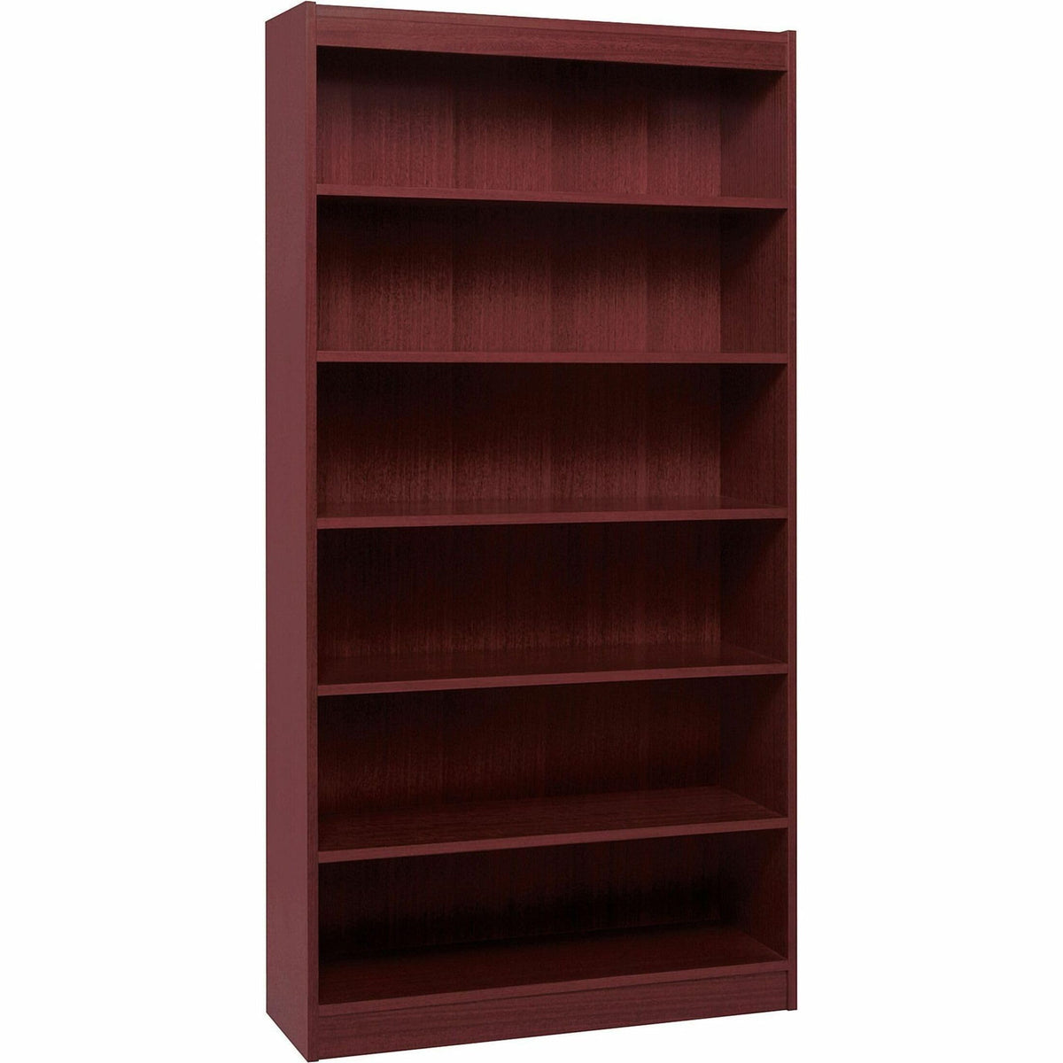 Lorell LLR60074 6-Shelf Panel Bookcase, 36&quot; x 12&quot; x 72&quot;, Mahogany