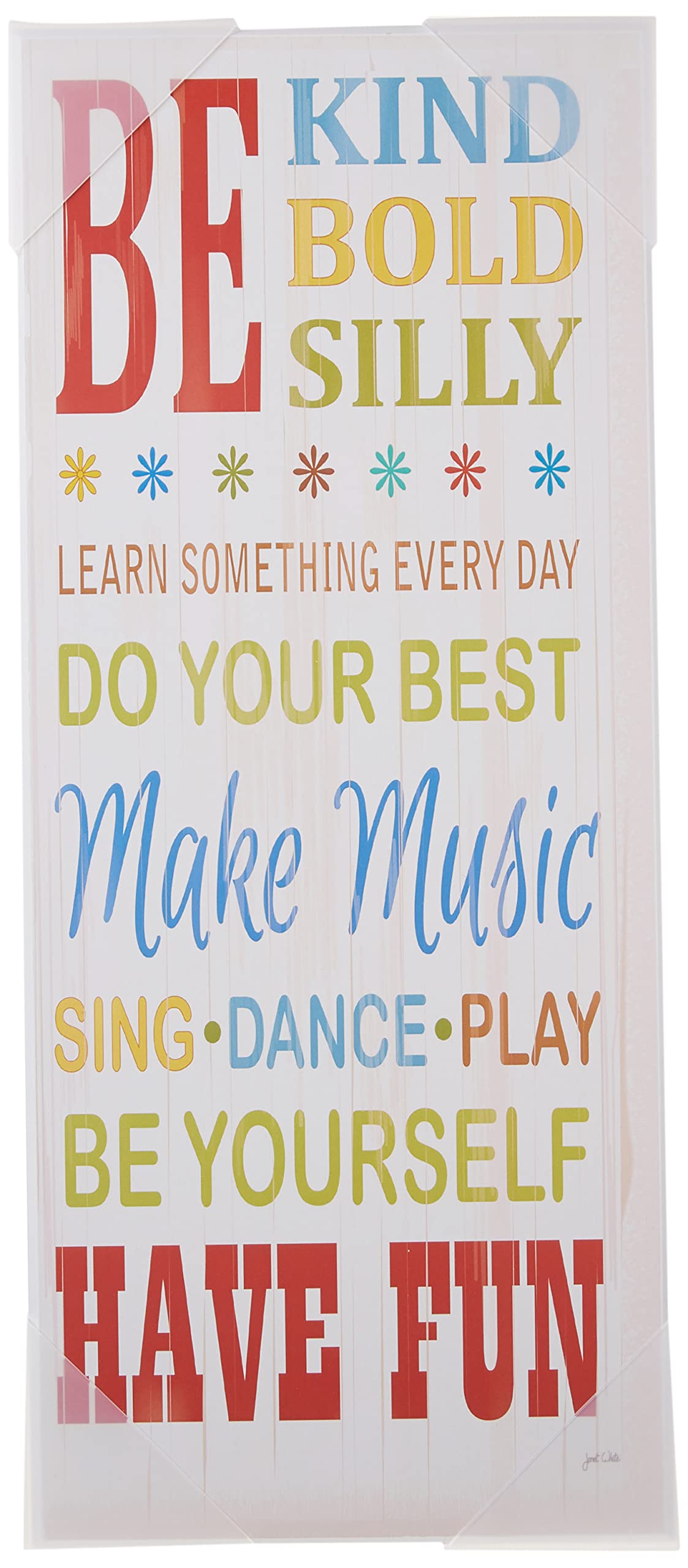 The Kids Room By Stupell Be Kind, Bold, Silly Typography Rectangle Wall Plaque