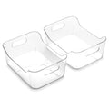 BINO | The SOHO Collection Plastic Storage Bins, X-Small - 2 Pack, Clear | Pantry and Fridge Organizer Containers, Kitchen Cabin
