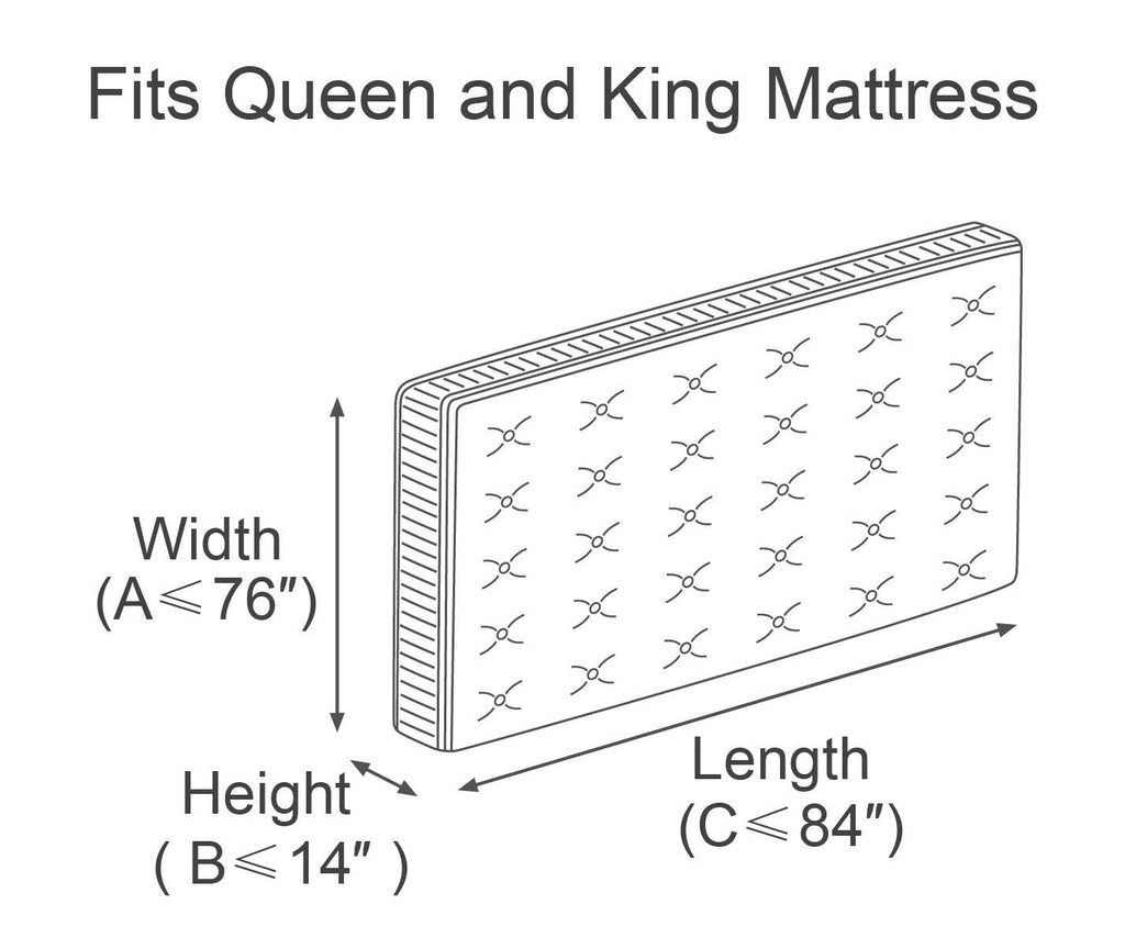 Comforthome Mattress Bag For Moving And Storage, 4 Mil Extra Thick, Queen And King Size, 2 Pack