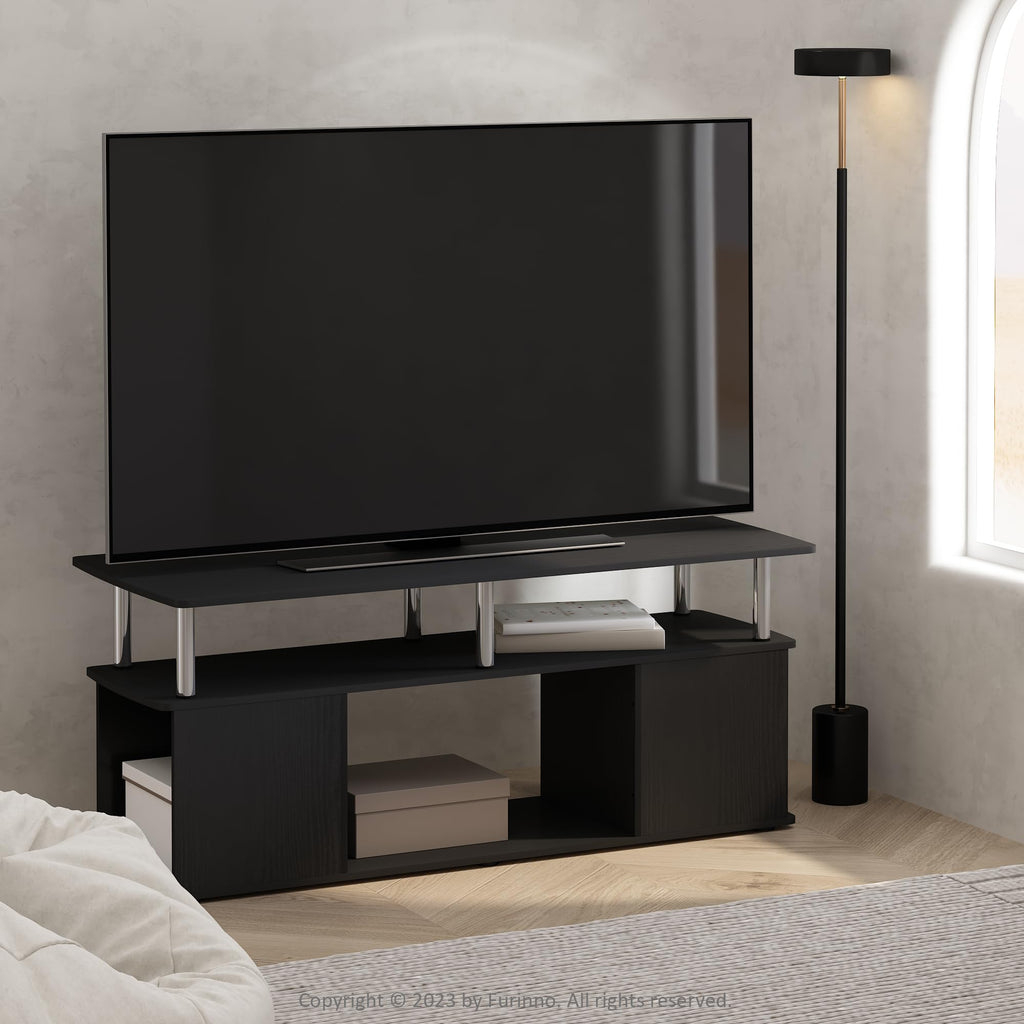 Furinno Utility Design Coffee Table, Americano/Chrome