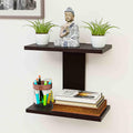 Kuber Industries Mdf Wooden Wall Rack Shelf | Floating Shelf for Bedroom | Multipurpose Display Unit for Living Room | Wall Hold
