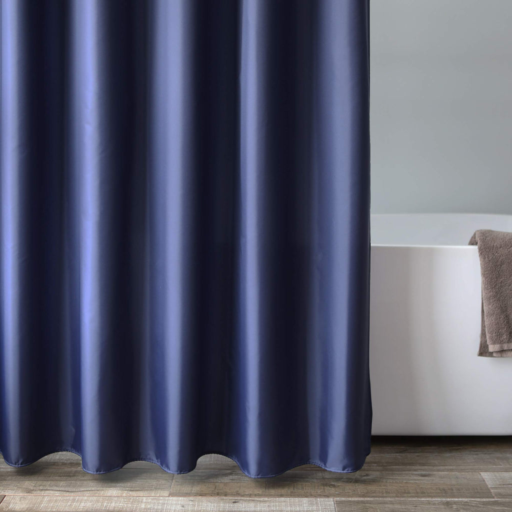 Aoohome Standard 72X72 Inch Shower Curtain Liner, Durable Polyester Solid Color Shower Curtain With Hooks, Weighted Hem, Waterpr