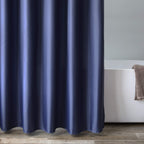 Aoohome Standard 72X72 Inch Shower Curtain Liner, Durable Polyester Solid Color Shower Curtain With Hooks, Weighted Hem, Waterpr
