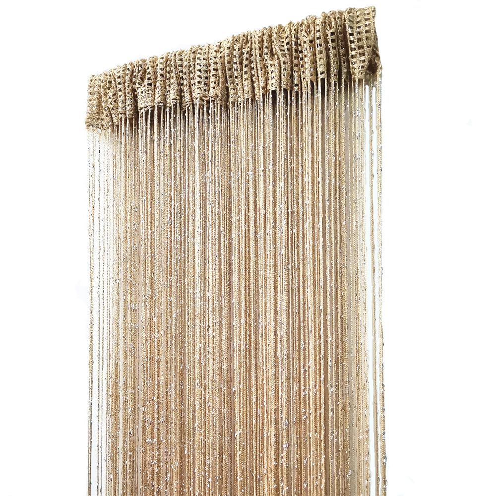ave split Decorative Door String Curtain Wall Panel Fringe Window Room Divider Blind Divider Tassel Screen Home 100x200centimete