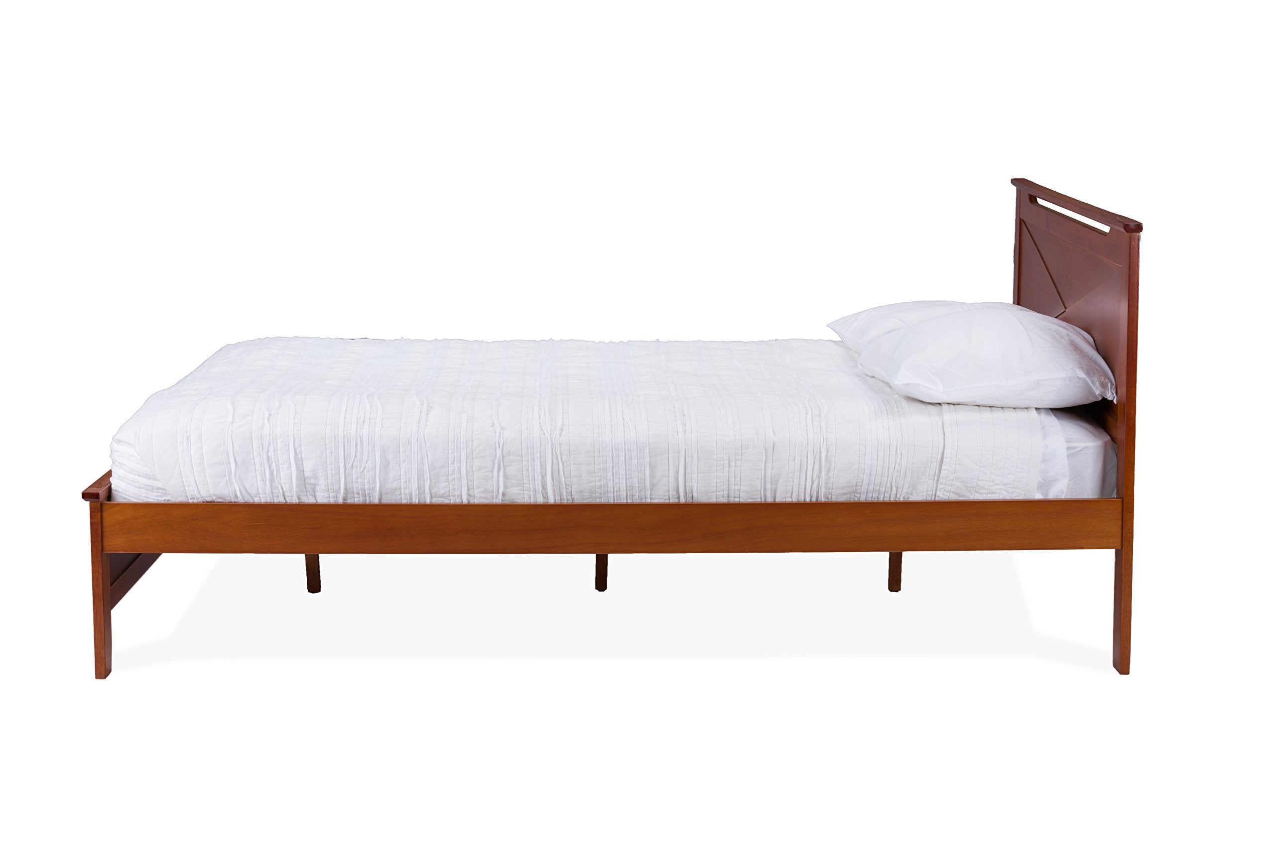 Baxton Studio Demitasse Brown Wood Contemporary Bed, Twin