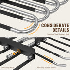 Huitem Space Saving 6 Tier Pant Hangers, Anti-Slip, Stainless Steel, 2 Pack, Black