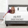 Extra Deep Pocket Full Bed-Sheets - 4-Piece Includes: 18   -21    Inch Super Extra Deep Pocket Fitted Sheet - Oversize Flat Shee