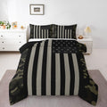 American Flag Comforter Set Full Military Camo Down Comforter,Retro Army Green Camouflage Usa Flag Bedding Set For Kids Boys Tee