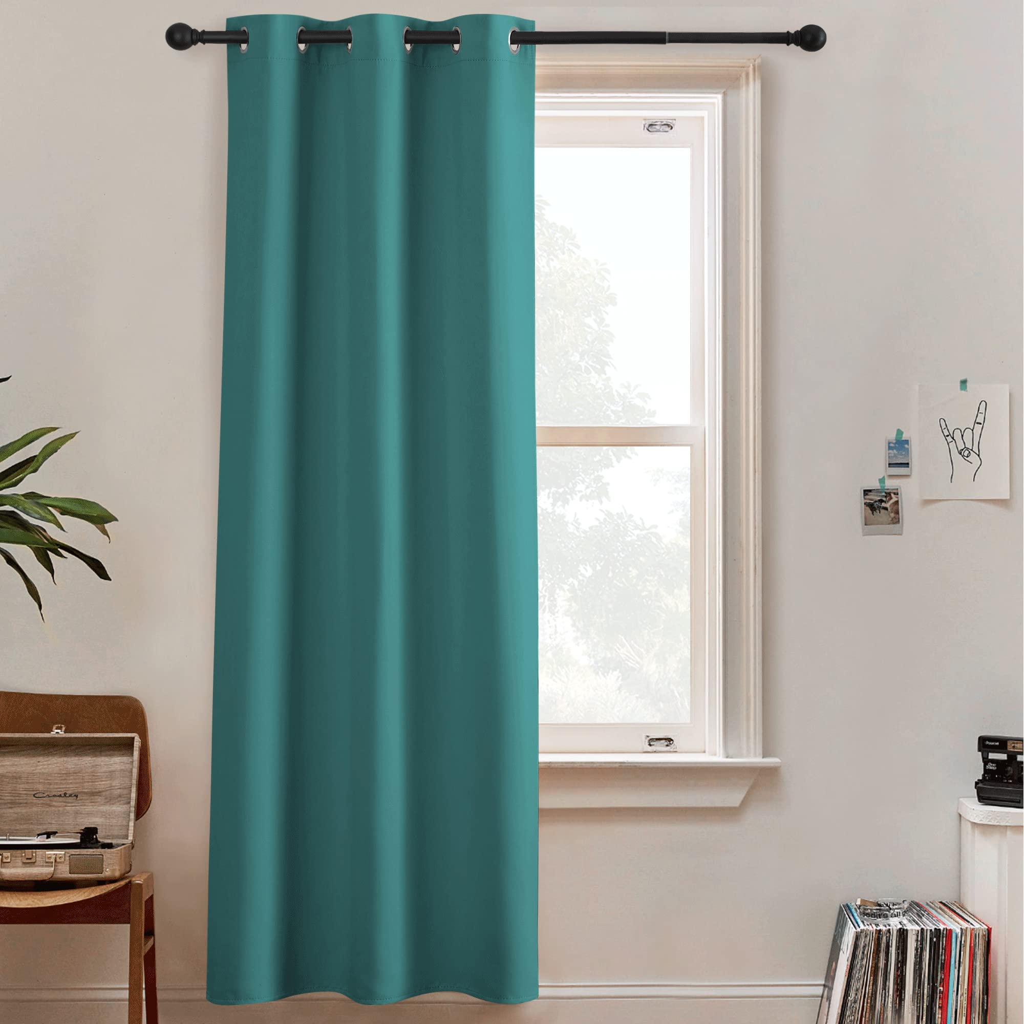 Ryb Home Privacy Blackout Curtains, Thermal Insulating Room Divider Large Window Treatment For Glass Door Living Room Shared Bed