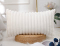 PANOD Faux Fur Decorative Lumbar Throw Pillow Covers 12 x 24,Long Boho Lumbar Pillow Covers Pillow Case Cushion Case for Bed Sof