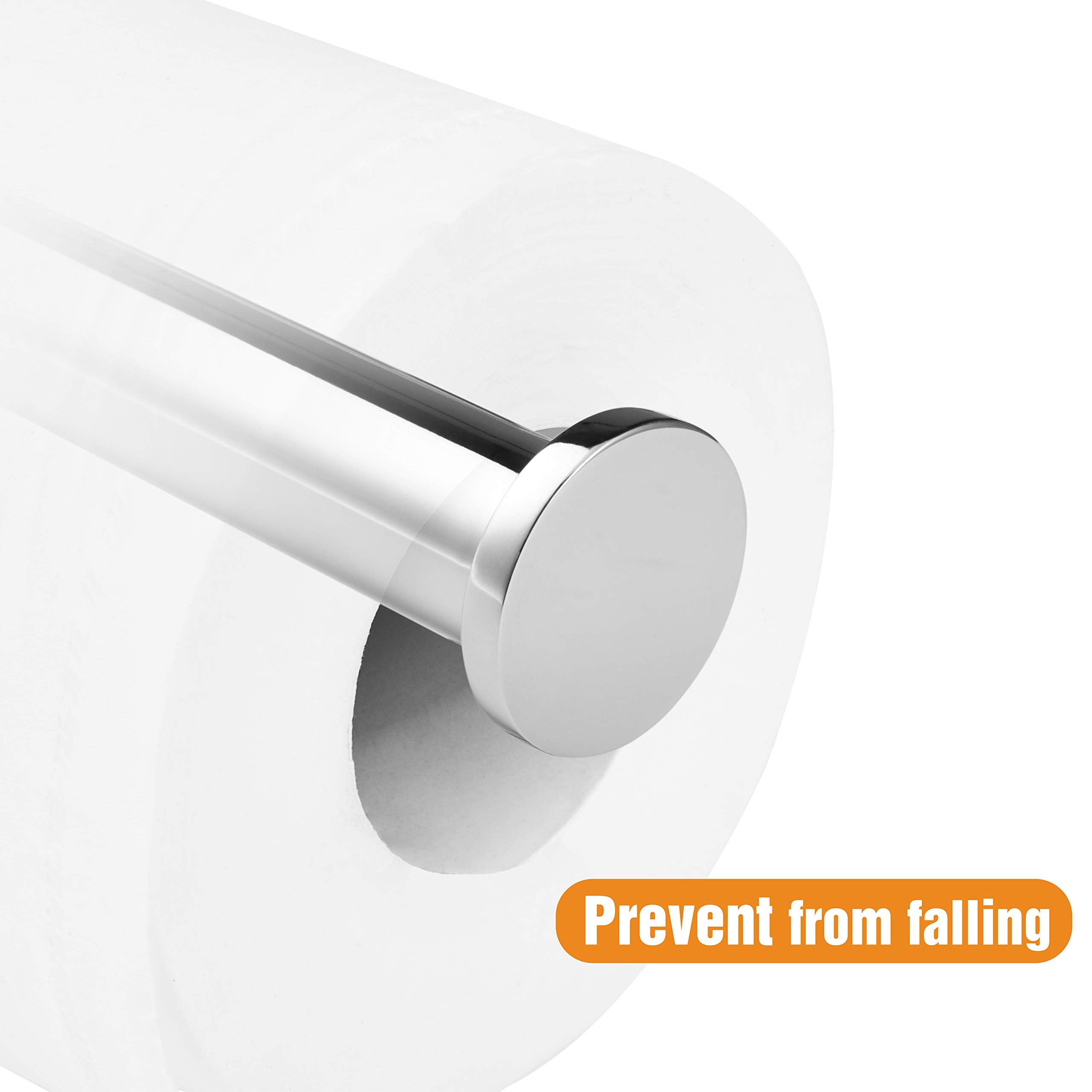 Hitslam Chrome Toilet Paper Holder Self Adhesive, Stainless Steel Toilet Paper Roll Holder For Bathroom