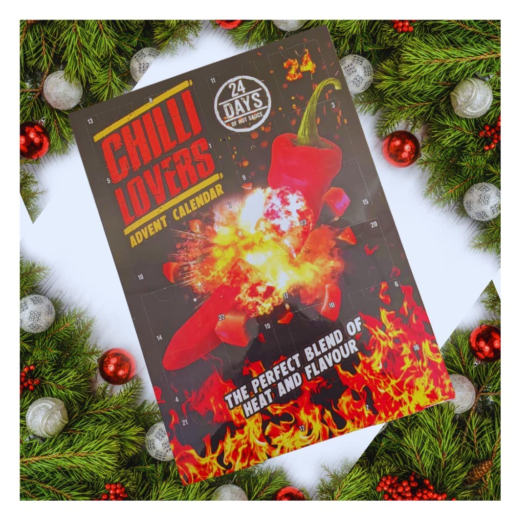 Hot Sauce Advent Calendar 2023 - Chilli Advent Calendar 2023-24 Days Chilli Sauce - Christmas Food Advent Calendar Men Women Veg