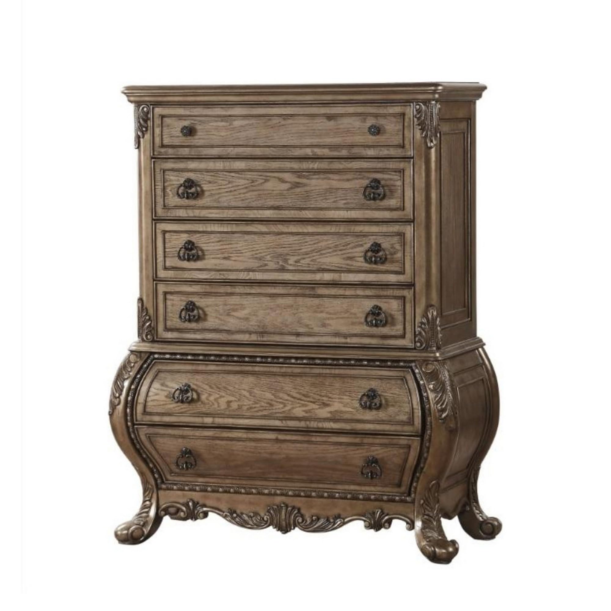 Benjara Benzara Beautiful Wooden Chest With Antique Handles, Brown