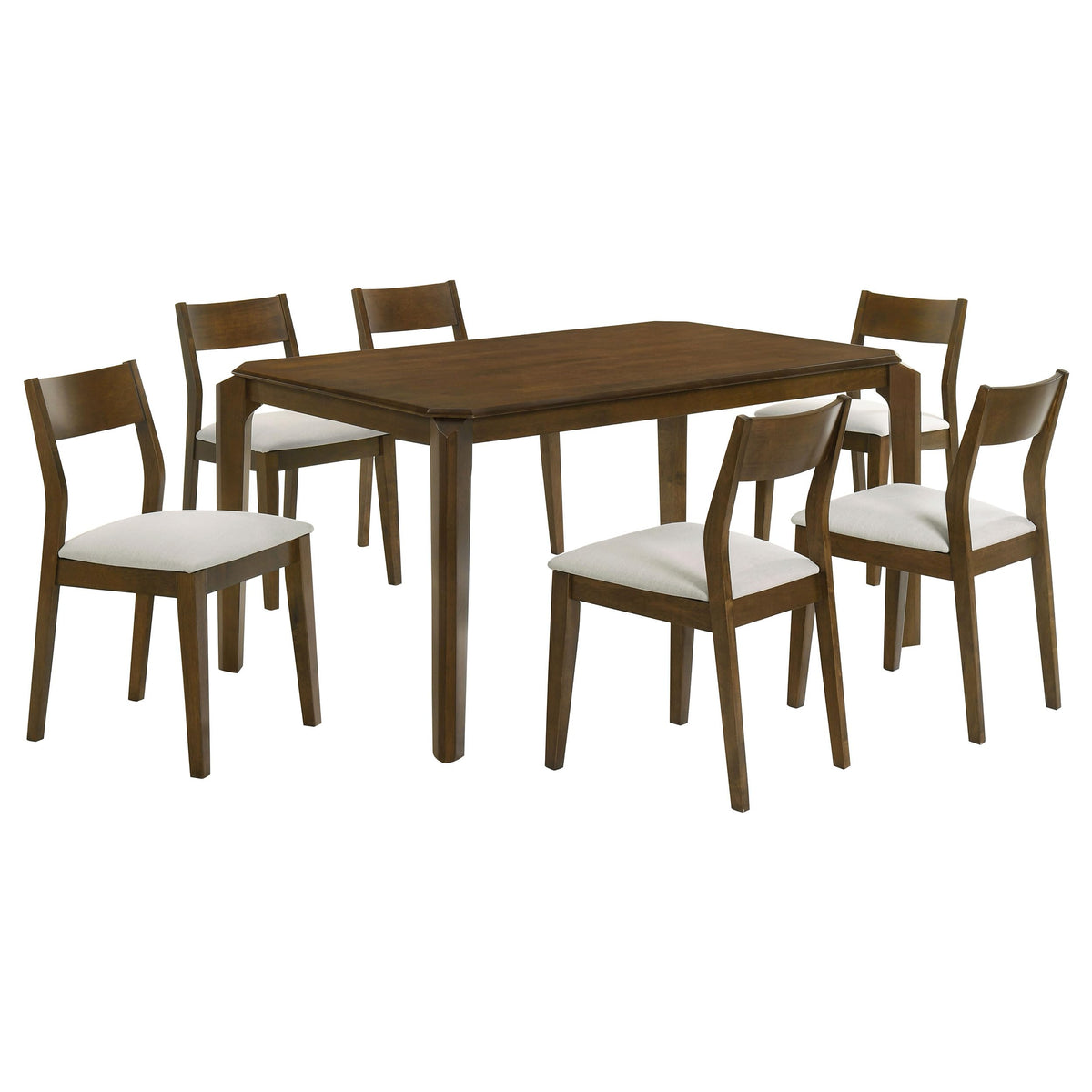 Coaster Home Furnishings Almonte 7-Piece 59-inch Rectangular Dining Set Dark Brown